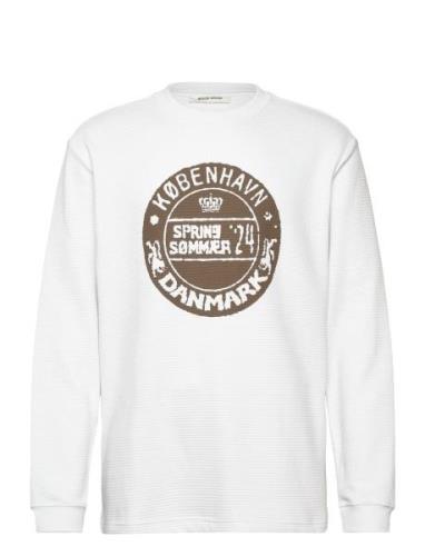 Wwherc Waffle Ls T-Shirt White Wood Wood