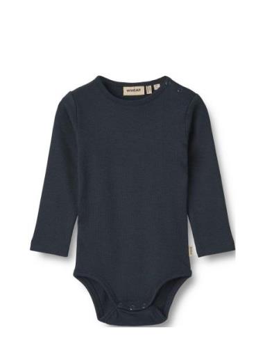 Rib Body L/S Spencer Navy Wheat