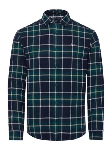 Tjm Reg Check Flannel Shirt Ext Navy Tommy Jeans