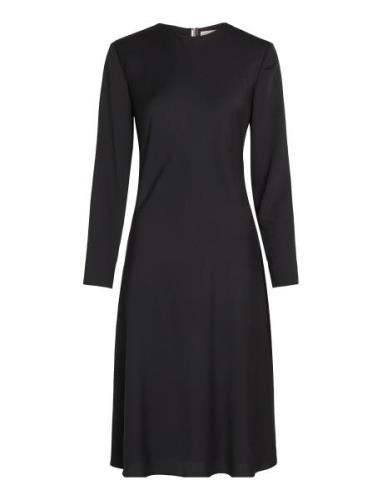 Recycled Cdc Fit & Flare Dress Black Calvin Klein