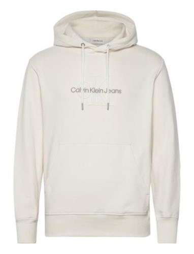 Chenille Monologo Hoodie Cream Calvin Klein Jeans