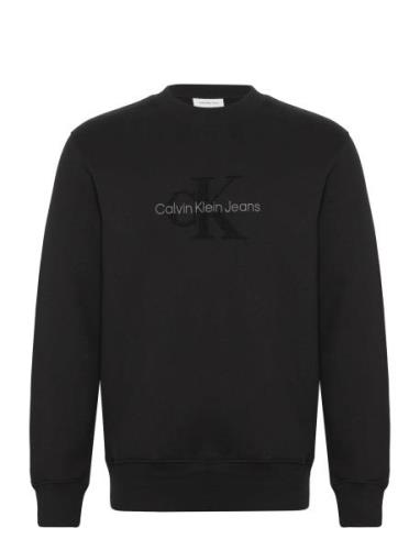 Chenille Monologo Crew Neck Black Calvin Klein Jeans