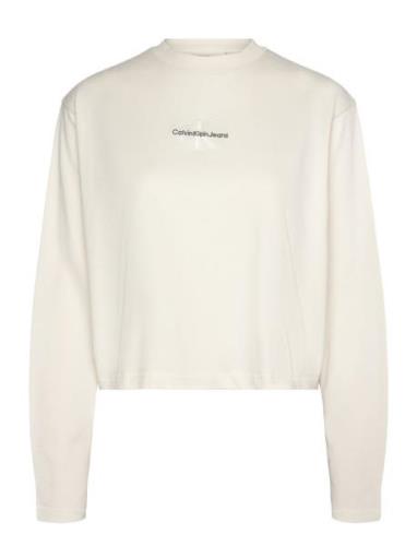 Monologo Loose Ls Tee Cream Calvin Klein Jeans