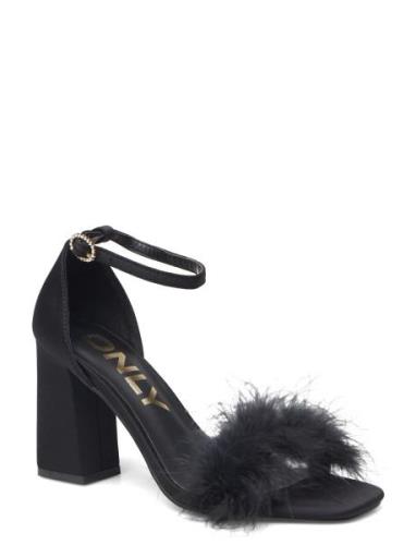 Onlalyx-25 Feather High Heeled Sandal Black ONLY