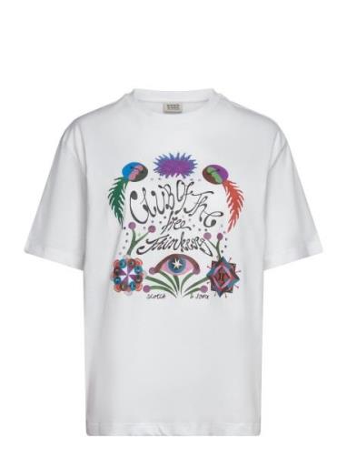 Chest Artwork Loose Fit T-Shirt White Scotch & Soda