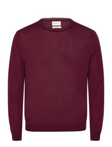 Extrafine Merino Wool C-Neck Burgundy GANT