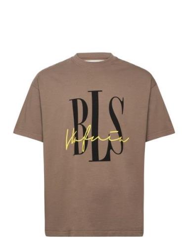 Signature T-Shirt Brown BLS Hafnia