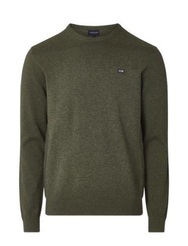 Bradley Cotton Crew Sweater Green Lexington Clothing