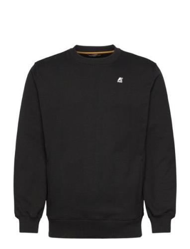 French Terry Fleece Crewneck Pullover Black K-Way