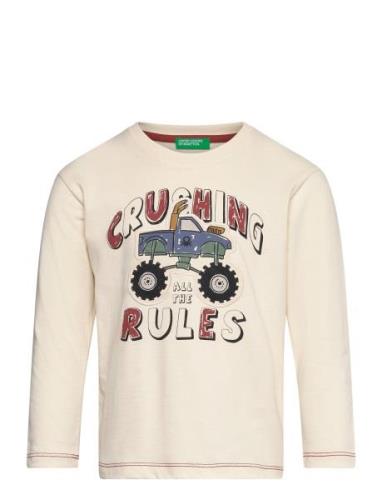 T-Shirt L/S Cream United Colors Of Benetton