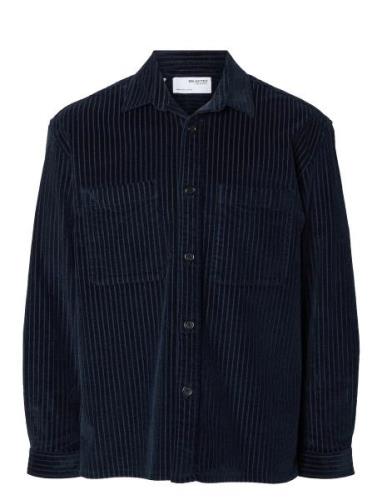 Slhpeder-Cordruroy Overshirt Ls Navy Selected Homme