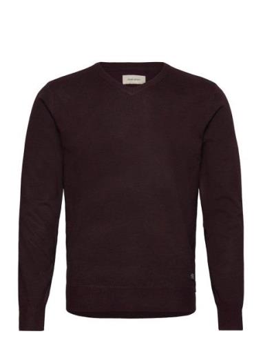 Bhbruton V-Neck Knit Noos Pullover Brown Blend