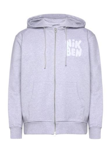 Nb Core Zip Hood Grey Purple Nikben