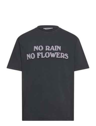 Nb Felt Flower Tee Black Black Nikben