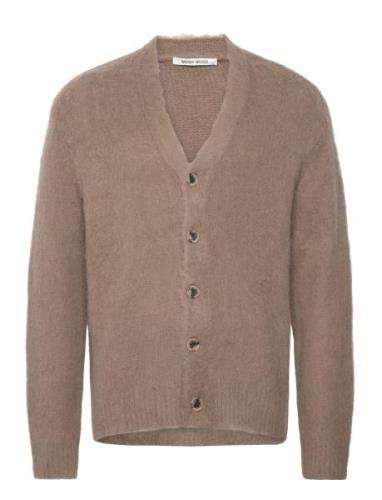 Wwtrue Mohair Cardigan Brown Wood Wood