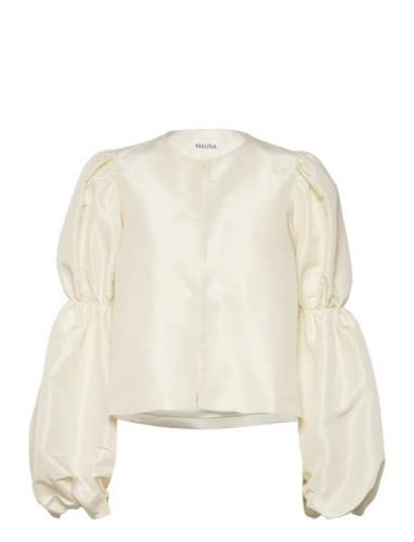 Zoey Double Pouf Sleeve Blouse Cream Malina