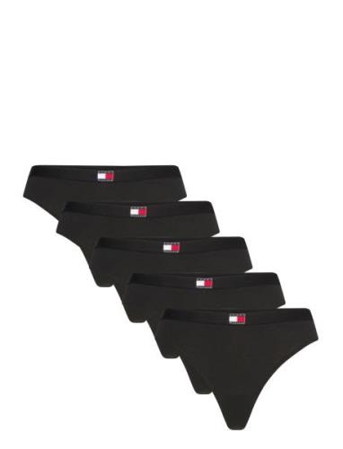 5 Pack Flag Thong Black Tommy Hilfiger