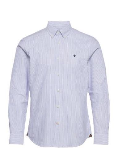 Oxford Striped Bd Shirt Blue Morris