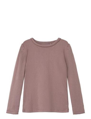 Nmfnigella Ls Slim Top Purple Name It