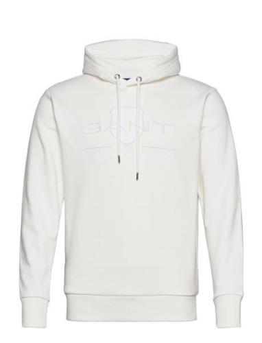 Reg Tonal Shield Hoodie White GANT