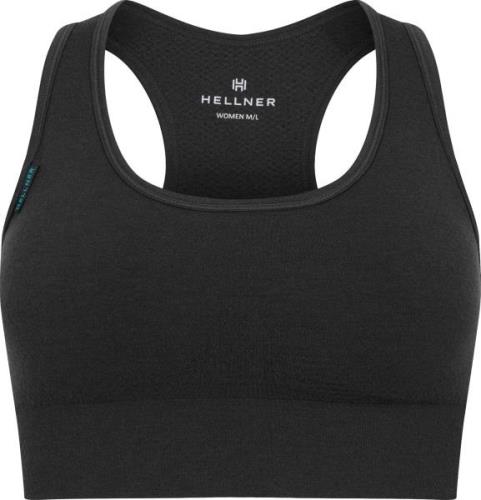 Hellner Women's Merino Wool Seamless Bra Black Beauty