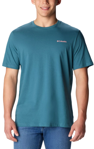 Columbia Men's North Cascades Short Sleeve Tee Cloudburst/CSC Box Logo