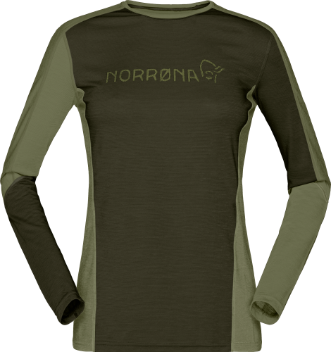 Norrøna Women's Falketind Equaliser Merino Round Neck Olive Night/Rosi...