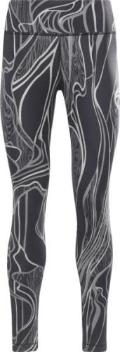 Reebok Women's Lux Perform Nature Grown Print Mid-Rise Leggings Black