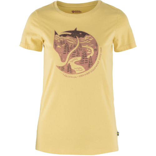 Fjällräven Women's Arctic Fox Print T-shirt Mais Yellow