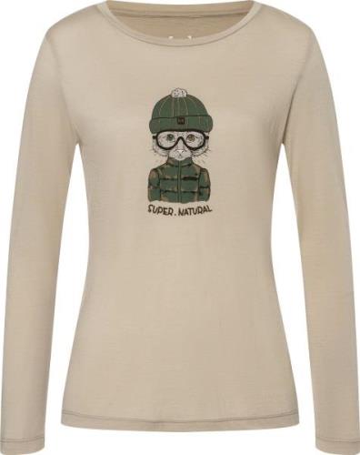 super.natural Women's Snow Cat Long Sleeve White Pepper/Various