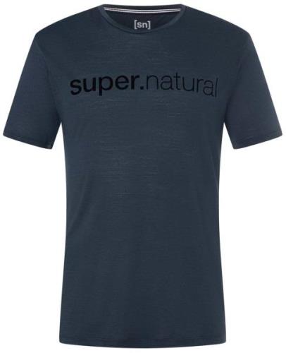 super.natural Men's 3d Signature Tee Blueberry/Jet Black