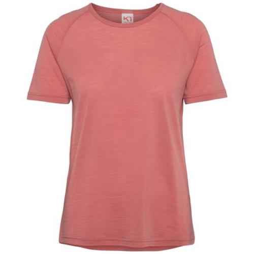 Kari Traa Women's Sanne Wool Tee Dark Dusty Orange Pink