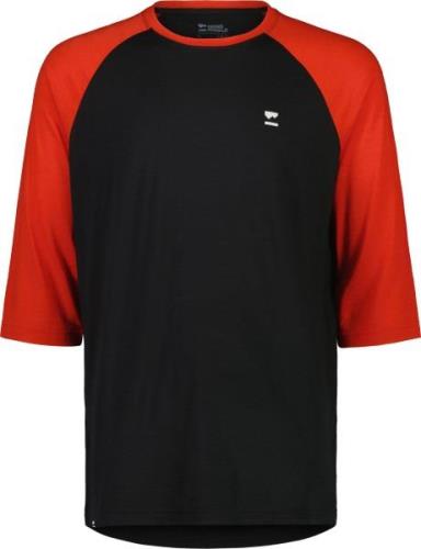 Mons Royale Men's Tarn Merino Shift Raglan 3/4 Retro Red/Black