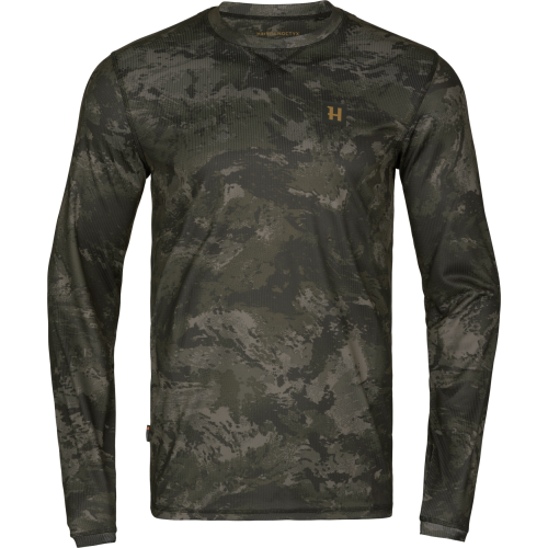 Härkila Men's Noctyx Camo LS T-Shirt Axis Msp Black