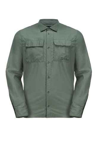 Jack Wolfskin Men's Barrier Long Sleeve Shirt Hedge Green