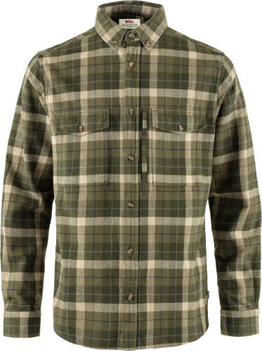 Fjällräven Men's Värmland Heavy Flannel Shirt Green-Deep Forest