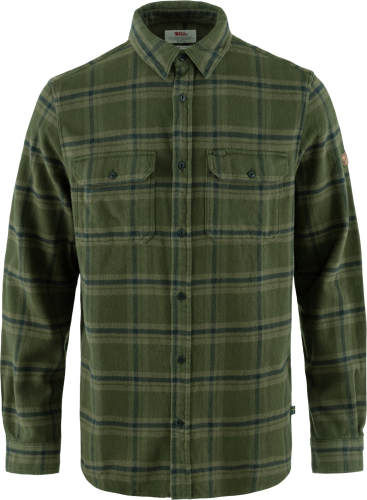Fjällräven Men's Övik Heavy Flannel Shirt Deep Forest-Laurel Green