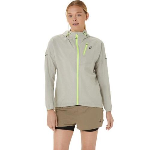 Asics Women's Fujitrail Waterproof Jacket Oatmeal