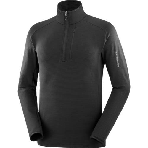 Salomon Men's Essential Lightwarm Half Zip Deep Black