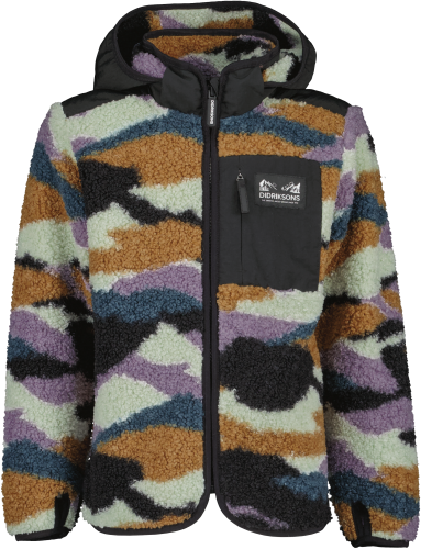 Didriksons Kids' Exa Printed Full Zip 2 Mountain Flow