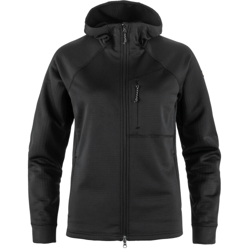 Fjällräven Women's Abisko Grid Fleece Hoodie Black