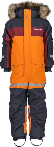 Didriksons Kids' Bjärven Coverall 3 Orange Jam