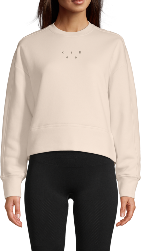 Casall Women's Boxy Crew Neck Sweatshirt Light Sand