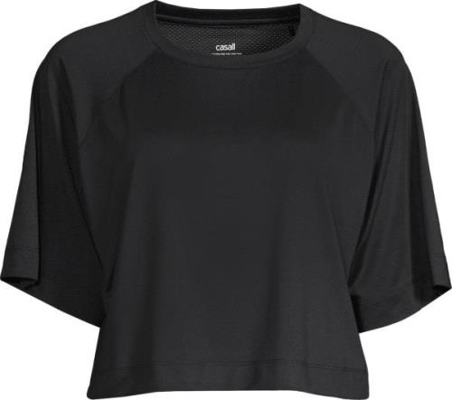 Casall Women's Laser Mesh Crop Tee Black