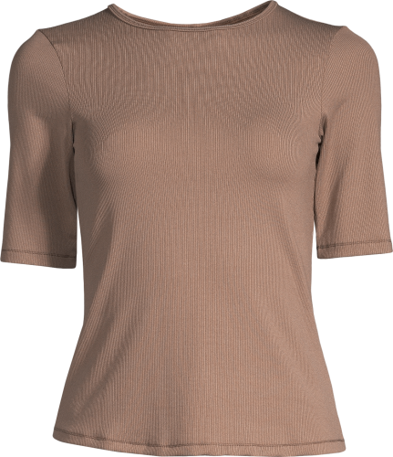 Casall Women's Rib Tee Taupe Brown