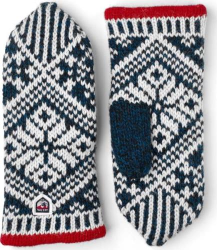 Hestra Nordic Wool Mitt Middle Blue/White