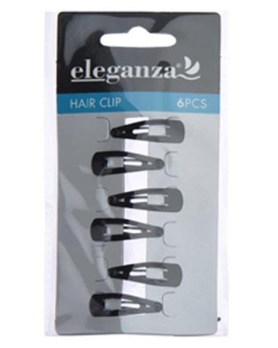 Eleganza Hair Clip Black 3cm   6 stk.