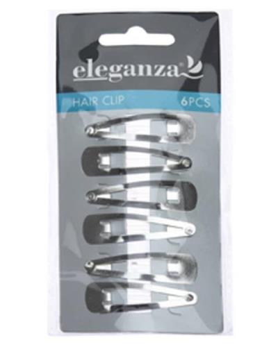 Eleganza Hair Clip Silver 4.7cm   6 stk.