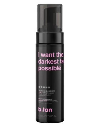 b.tan I Want The Darkest Tan Possible 1 Hour Self Tan Mousse 200 ml