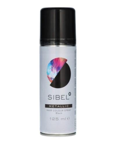 Sibel Metallic Hair Colour Spray Black 125 ml